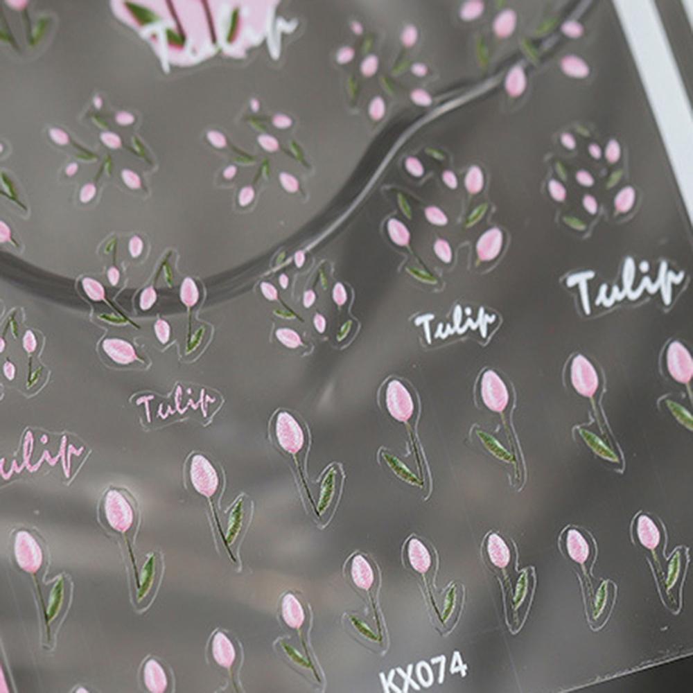 OCEANMAP Miếng Dán Trang Trí Móng Tay 5D Hình Hoa Xinh Xắn