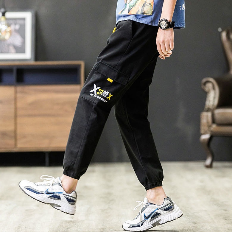 Seluar Quần Legging Dài Chín Tấc 6 Lớp Phong Cách Hàn Quốc Thời Trang Mùa Hè Dễ Phối Đồ Cho Nam