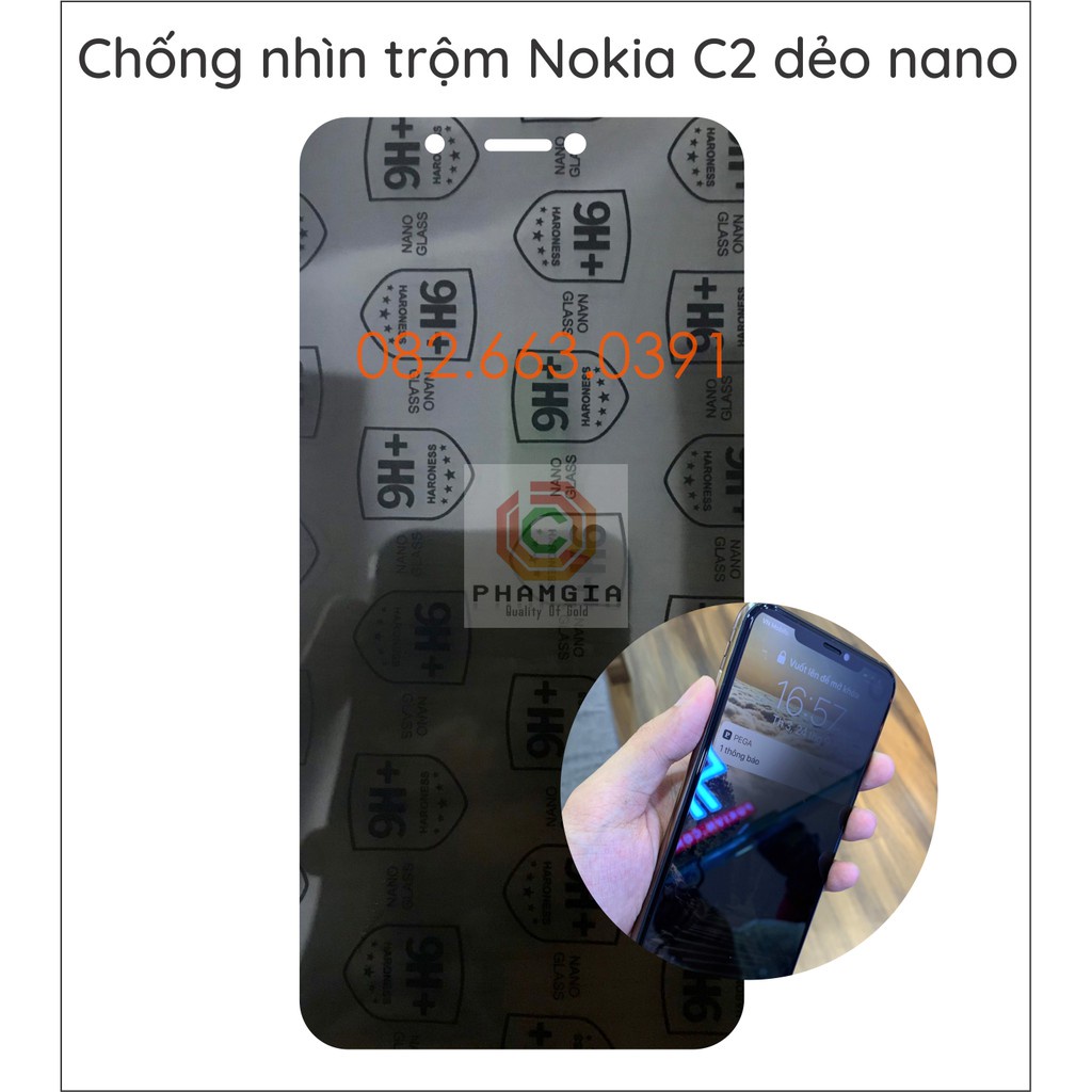 Dán cường lực chống nhìn trộm Nokia C2 dẻo nano