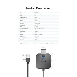 BỘ CHIA 4 CỔNG USB 3.0 VENTION CHBBD