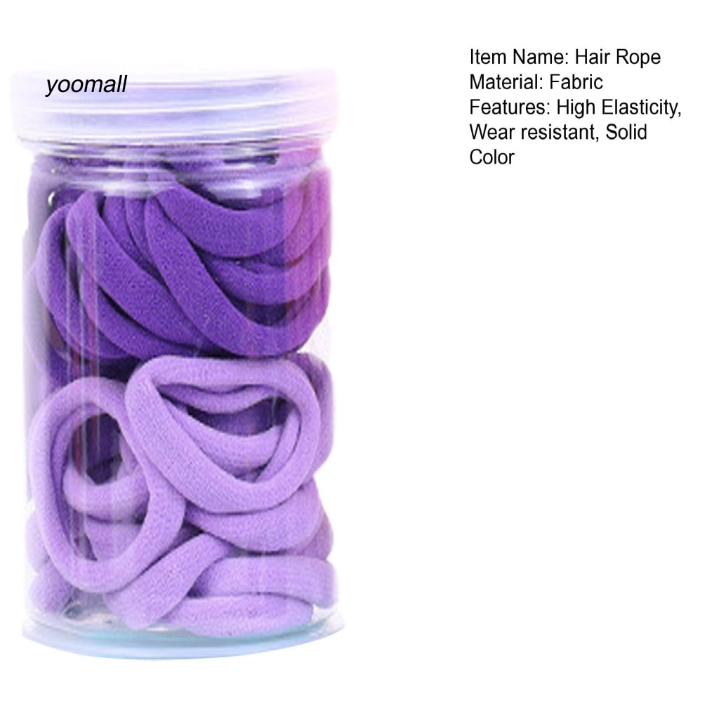 Hộp 50 Dây Buộc Tóc Đuôi Ngựa Màu Sắc Nhã Nhặn Dành Cho Nữ