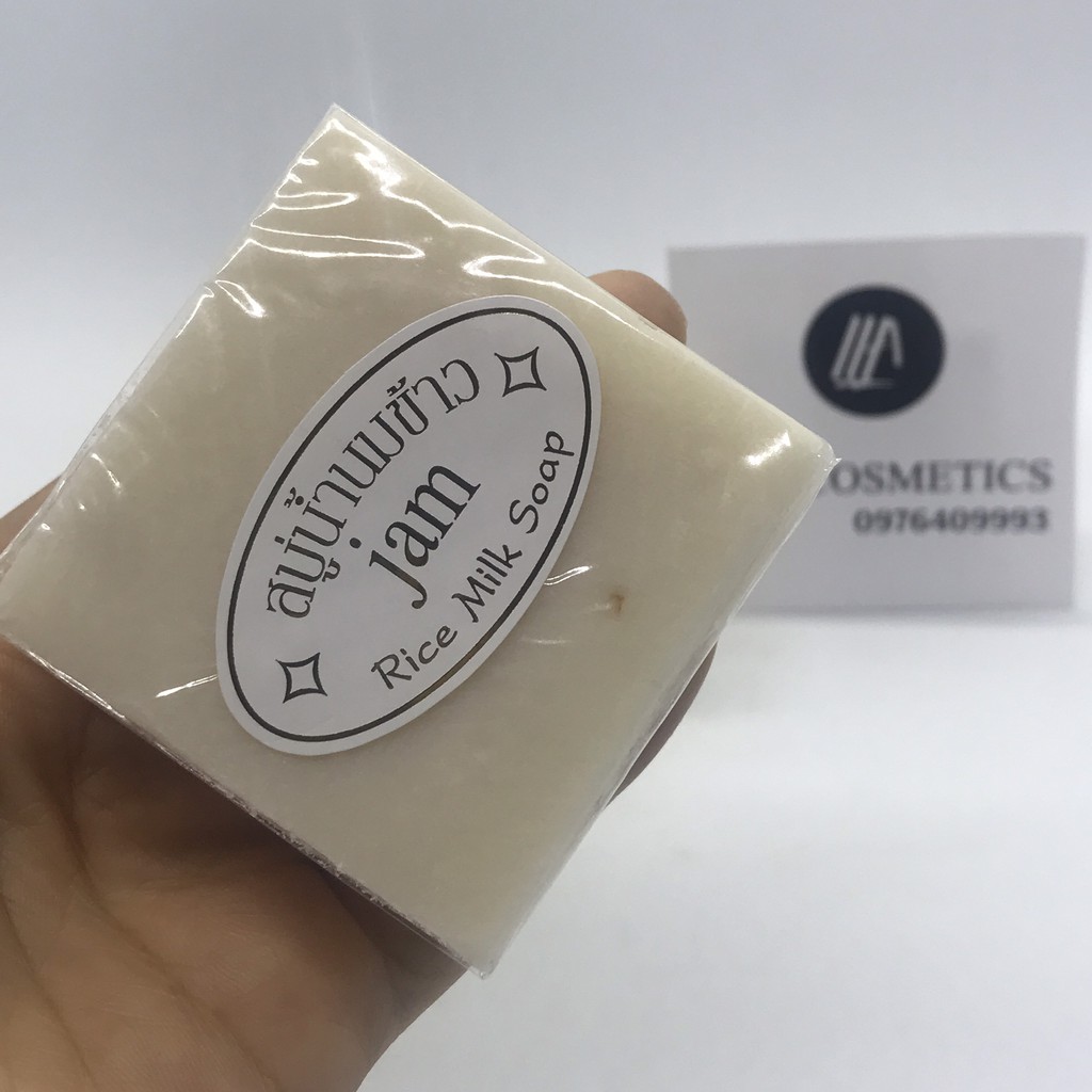 Xà Phòng Cám Gạo Vuông Thái Lan JAM RICE MILK SOAP Xà Phòng Dưỡng Trắng Da 65gr | BigBuy360 - bigbuy360.vn