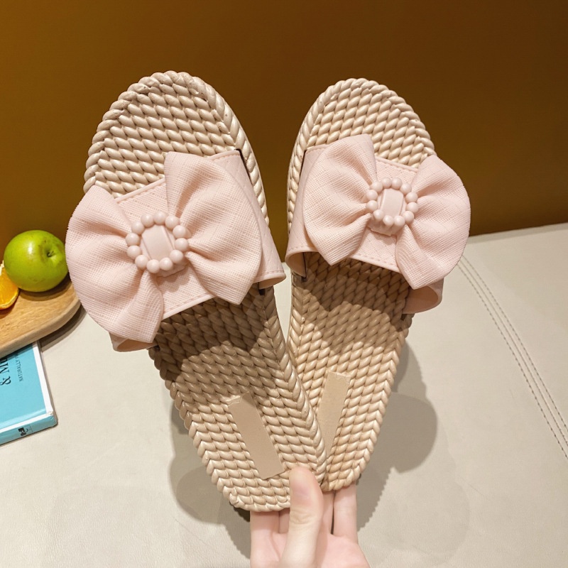 Dép đế mềm IELGY đính nơ ngọt ngào thời trang cho nữ