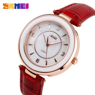 Đồng hồ nữ Skmei 1059 dây da (Đỏ )