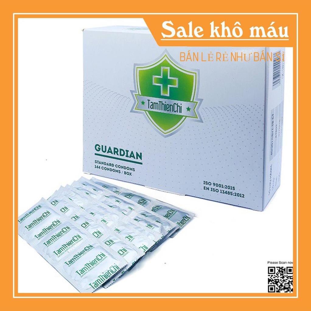 [siêu sỉ] Bao cao su Tâm Thiện Chí Guardian mỏng trơn hộp 144 cái xịn