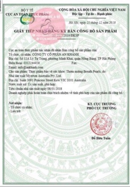 VIÊN UỐNG THƠM MIỆNG BREATH PEARLS Lọ 150 Viên và 50 VIÊN