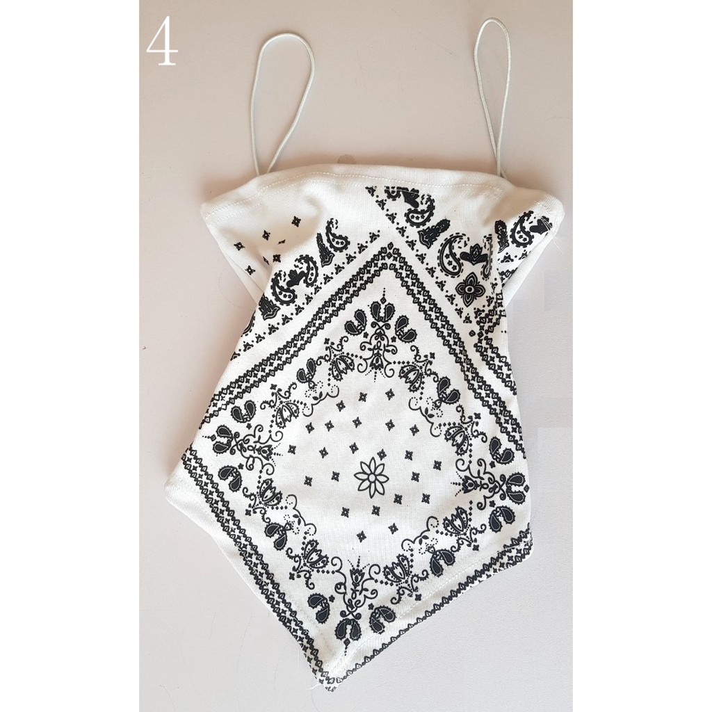 Áo 2 Dây Bozip Thổ Cẩm PEONYB Nữ [FREESHIP]  Thun body dáng ôm, phông họa tiết mặc đi biển màu TRẮNG | ĐEN Ulzzang