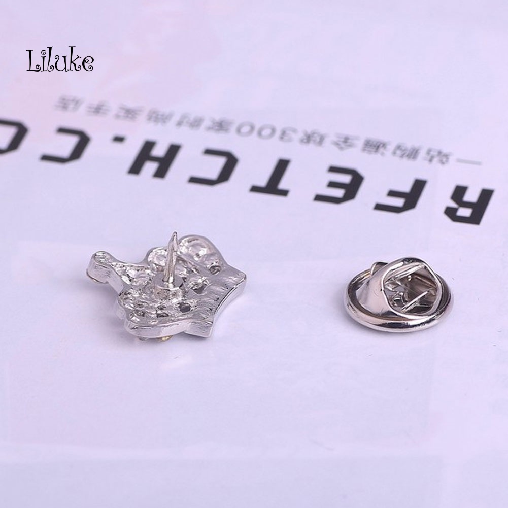 Ghim Cài Áo Hình Vương Miện Đính Đá Nhân Tạo Thời Trang Cho Nữ