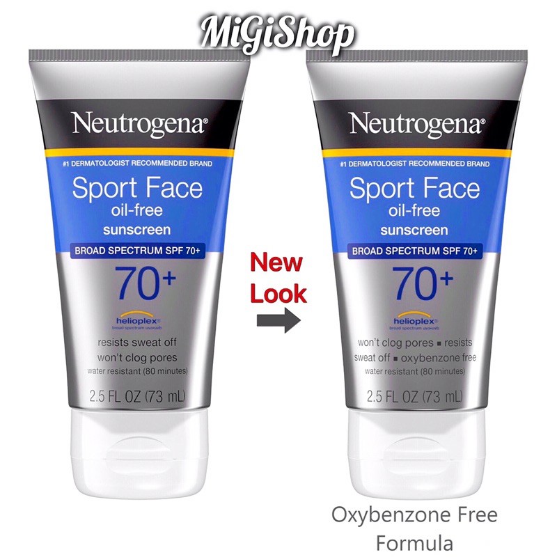 [Hàng Mỹ] Kem Chống Nắng Thể Thao Cho Da Mặt Neutrogena Sport Face Oil Free Sunscreen SPF70+ 73ml | WebRaoVat - webraovat.net.vn