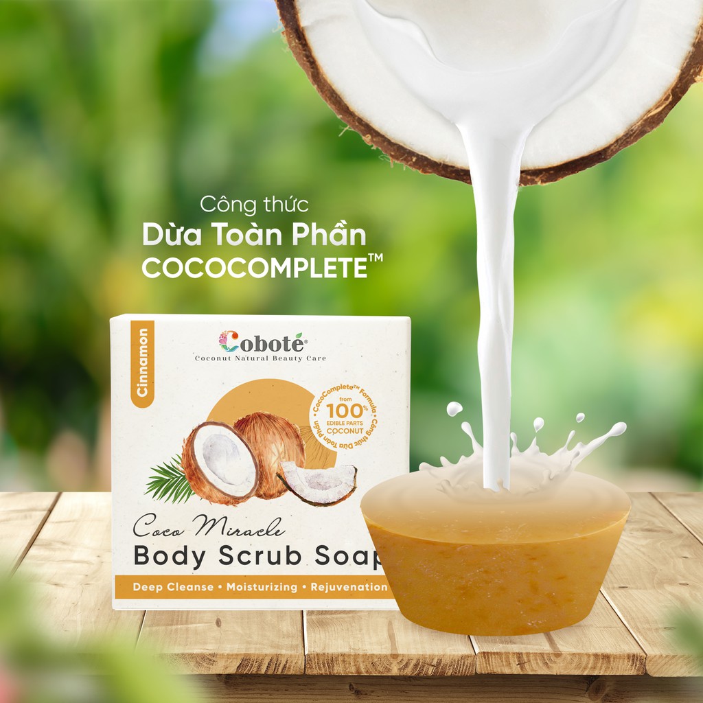 Xà phòng Tẩy tế bào chết Coboté - Vỏ quế 75g