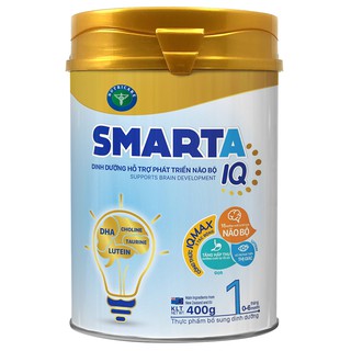 Sữa bột Nutricare SmartA IQ 1 hỗ trợ phát triển não bộ & dinh dưỡng cho bé