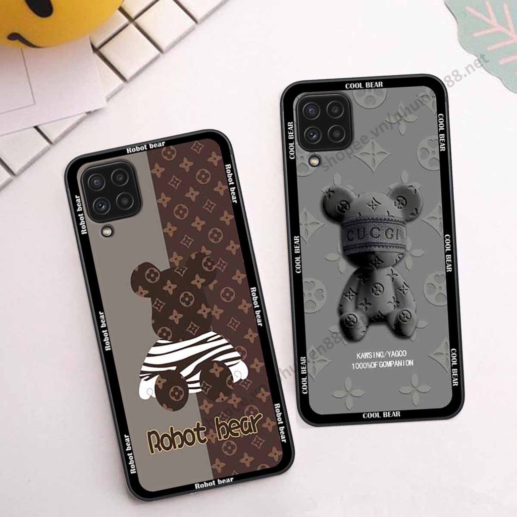 Ốp Samsung A22 4G / A22 5G bear, k@ws thương hiệu phong cách ốp lưng thời trang cao cấp