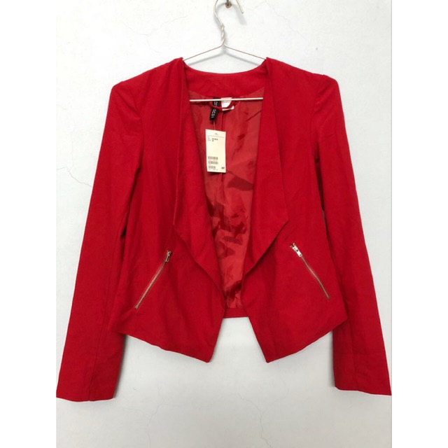 Blazer HM có lót - Mẫu Best Seller của HM, 3 màu đỏ, đen, tím hồng.