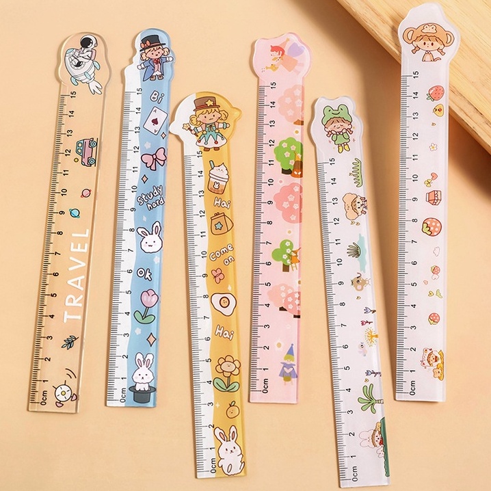 &lt;Video Review&gt; Thước Kẻ Đo Trong Suốt Bằng Nhựa Dài 15cm In Hình Phi Hành Gia D123