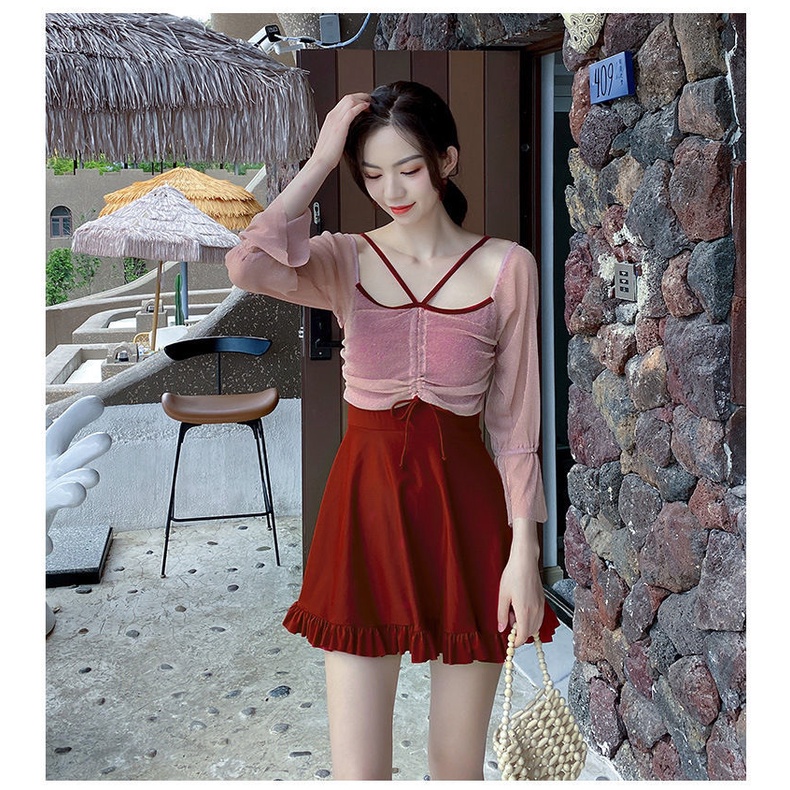 Đồ Bơi Một Mảnh Ngực Nhỏ Ôm Dáng Phong Cách Hàn Quốc Thời Trang Mùa Xuân Gợi Cảm