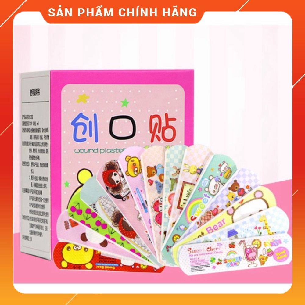 Hộp 100 miếng băng dán cá nhân hoạt hình - Băng vết thương urgo họa tiết - Băng y tế