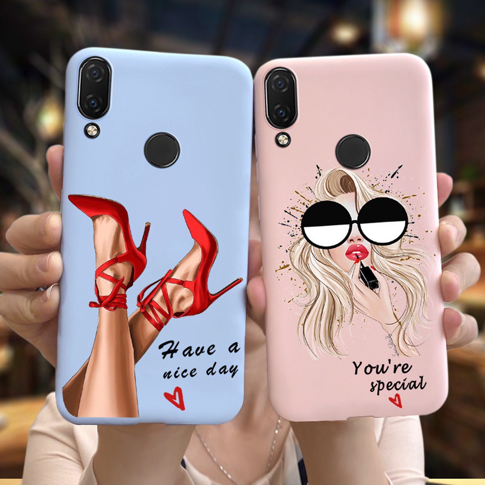 Ốp điện thoại in hình hoạt hình xinh xắn bảo vệ cho Huawei 3i Nova 3i INE-LX1r INE-LX2 Nova3i 6.3 inch