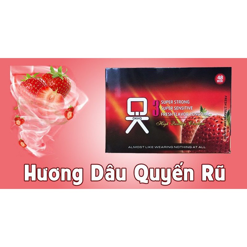 Bộ 1 hộp lớn bcs OK hương dâu 144c