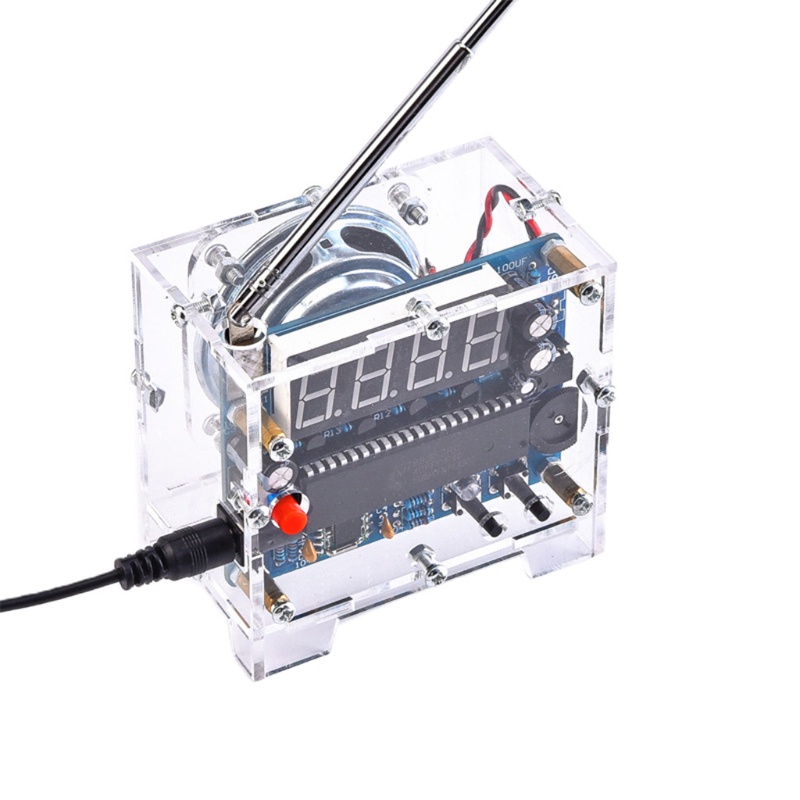 Bộ Dụng Cụ Hàn Điện Tử DIY 7.7CMX6.1CM Radio FM Kỹ Thuật Số DC 5V Hiển Thị Điện Áp