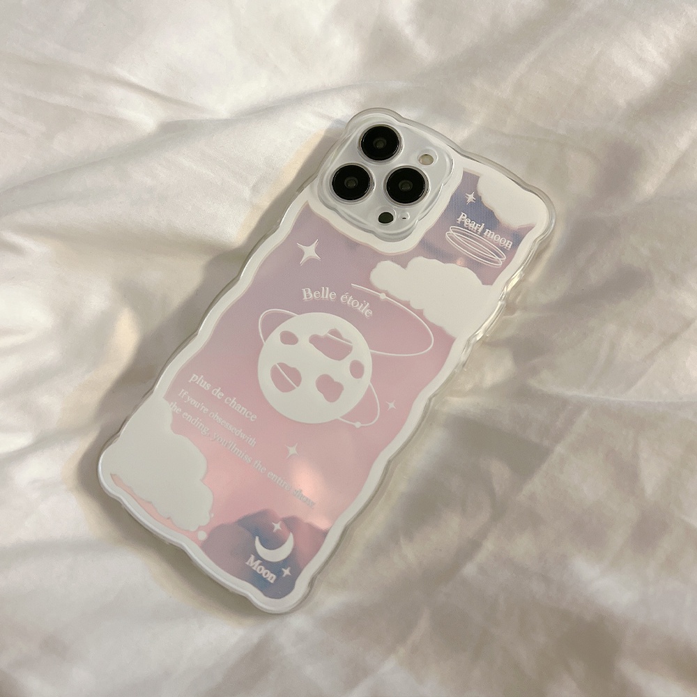 Ốp Điện Thoại TPU Mềm Trong Suốt Chống Sốc Viền Lượn Sóng Màu laser Cho iPhone 11 12 13 Pro max mini XS max xr 7 8 se2020 plus