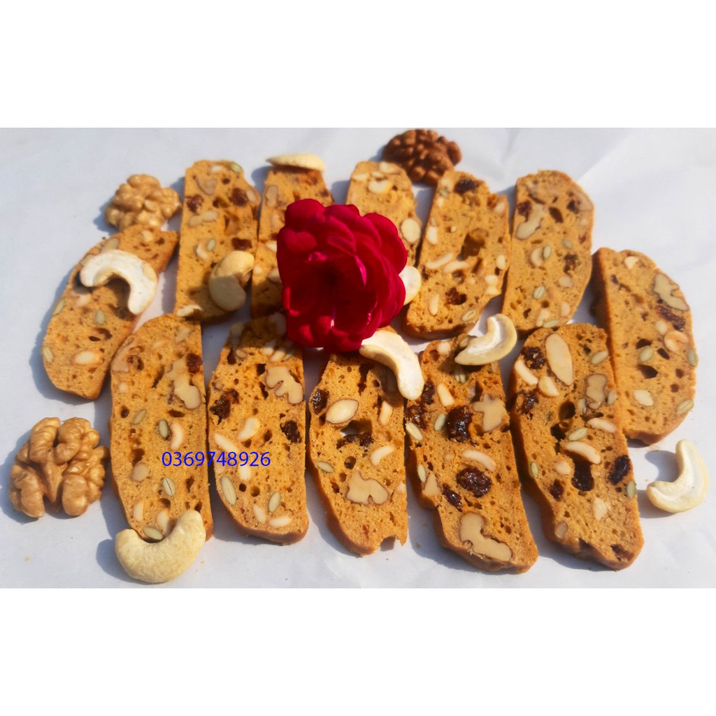 Bánh Biscotti ăn kiêng giảm cân nguyên vị 250G