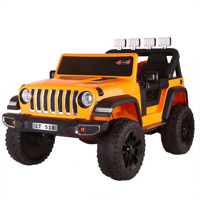 Ô tô xe điện đồ chơi địa hình LT-518 cho bé tự lái và điều khiển từ xa (Đỏ-Trắng-Cam)