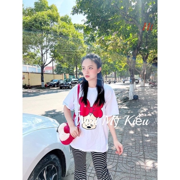 Sét áo chuột nơ +quần kẻ HT12