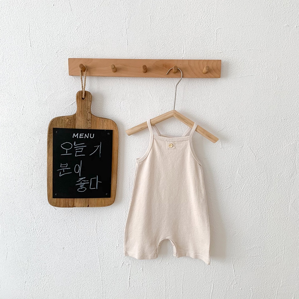 Bộ Áo Liền Quần Sát Nách Chất Liệu Cotton Thời Trang Mùa Hè Cho Bé