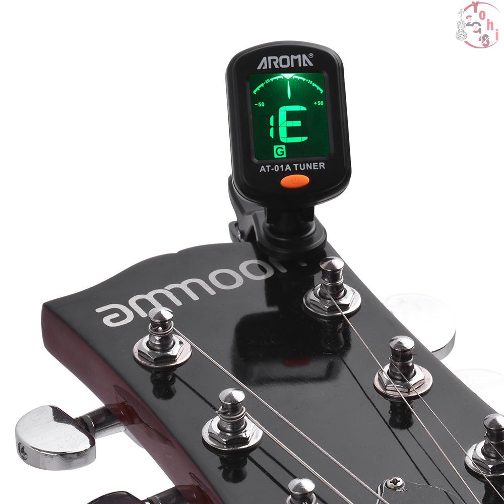 Bộ thiết bị kẹp chỉnh âm thanh tích hợp màn hình LCD cho Chromatic Guitar Bass Ukulele Violin