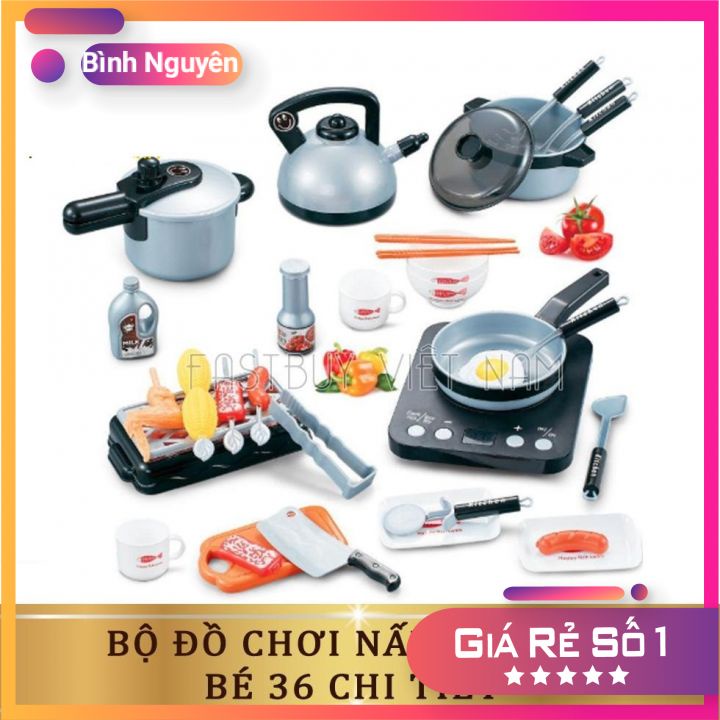 Bộ đồ chơi nấu ăn 36 món cho bé đồ chơi kích thích trí thông minh cho trẻ