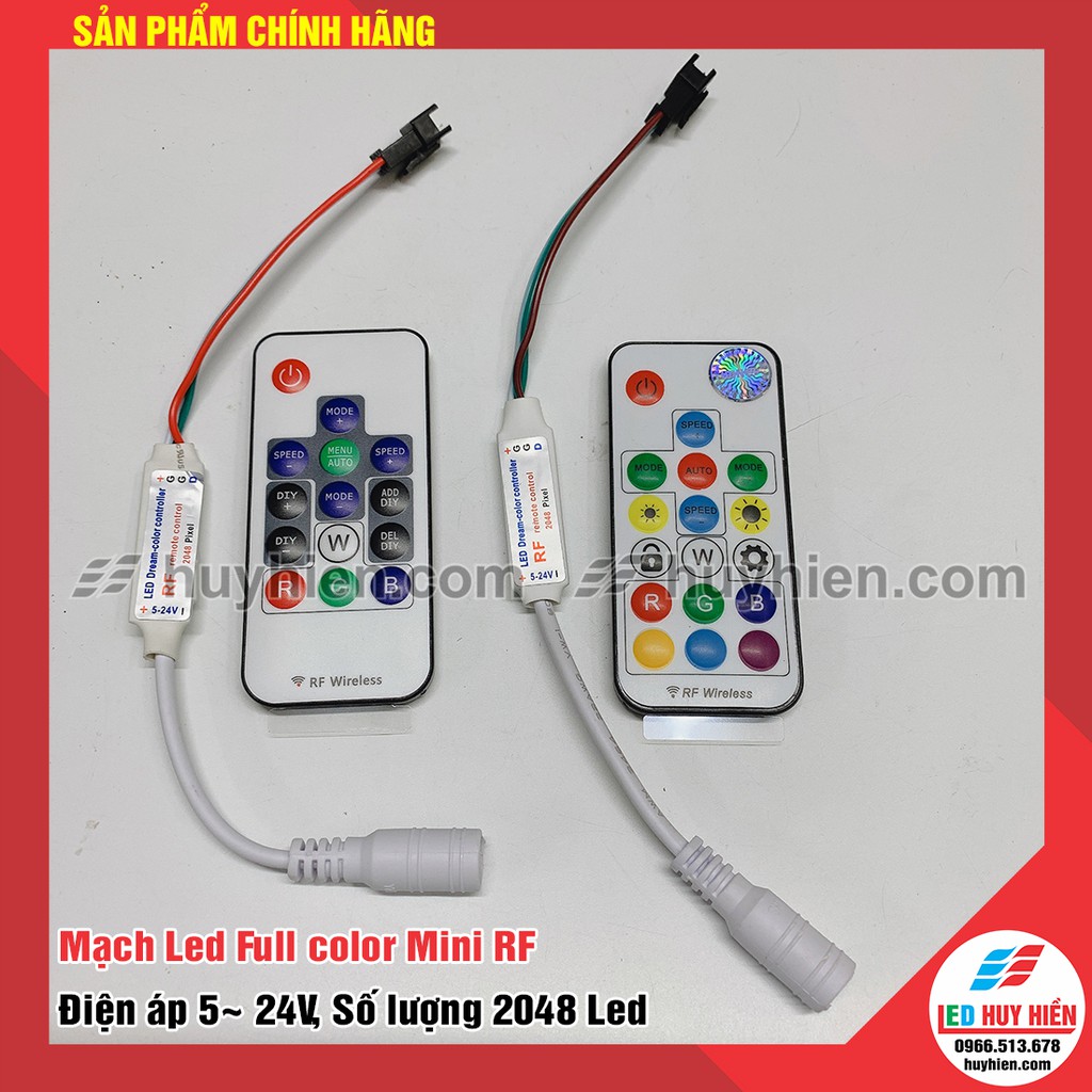 Mạch điều khiển led phun màu RF ic 1903, 2811 (RF full color) led dây, led cuộn