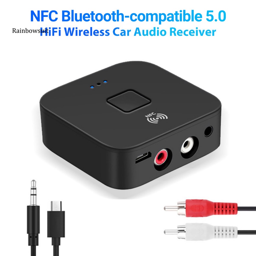 Thiết Bị Nhận Tín Hiệu Âm Thanh Bluetooth NFC 2RCA Chuyên Dụng Cho Xe Hơi