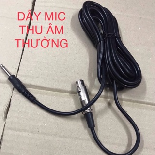 Dây mic thu âm chân 6.5mm.