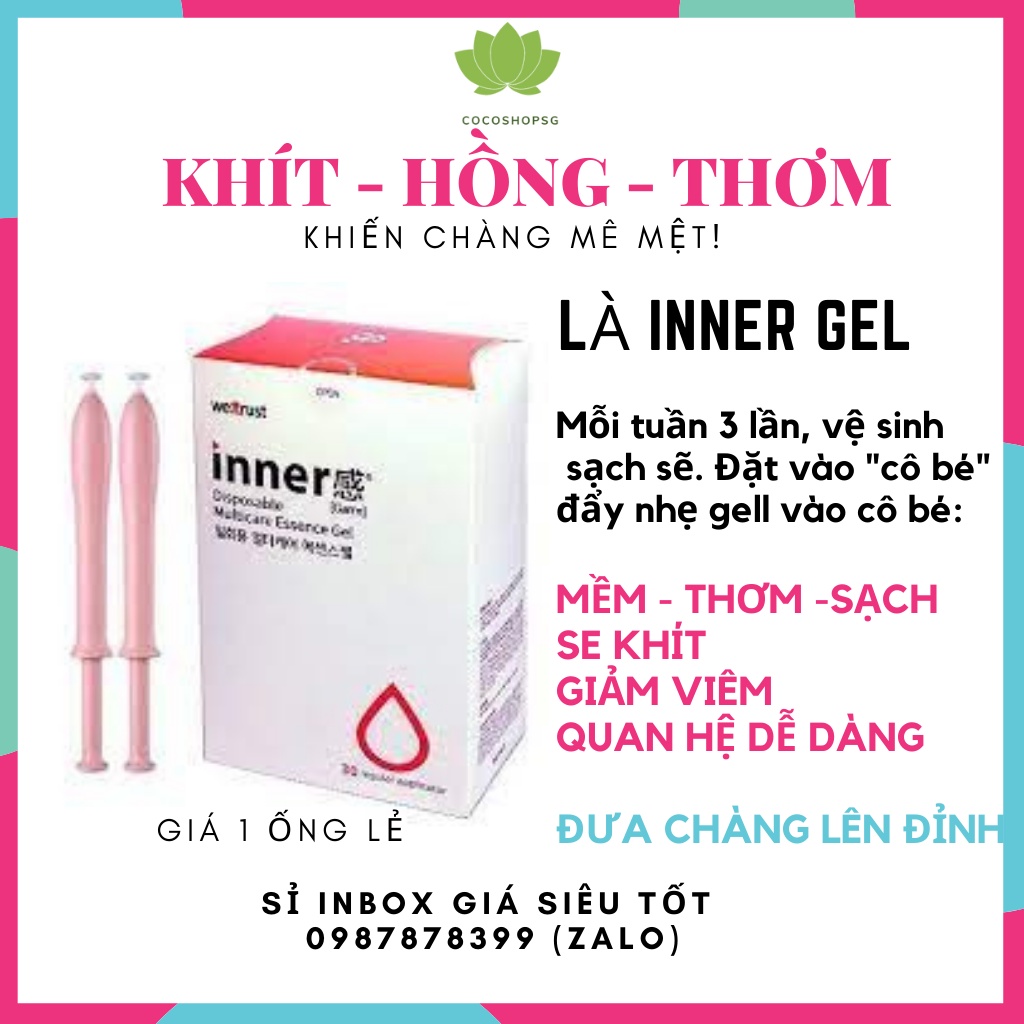 Đũa Thần Inner Gel  - CHÍNH HÃNG Hàn Quốc - Gell Phụ Khoa, Vệ Sinh Vùng kín -  Dưỡng ẩm, Se Khít, Làm Hồng, an Toàn, HQ!