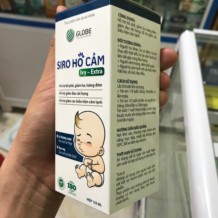 ✅ Siro ho cảm Ivy Extra siro cảm cúm cho bé, người lớn giúp bổ phế giảm ho khan viêm họng rát họng