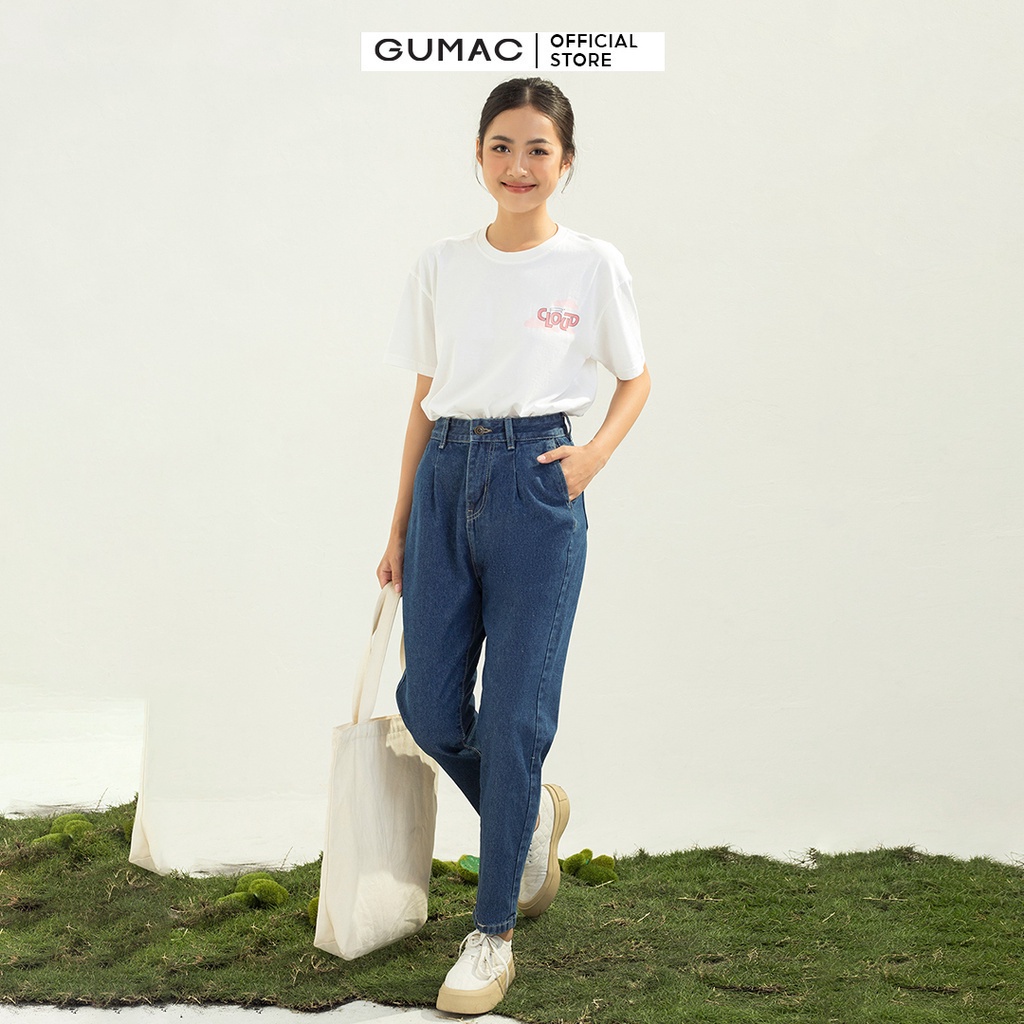 Quần jean nữ xếp ly thời trang GUMAC QJC03065 | BigBuy360 - bigbuy360.vn