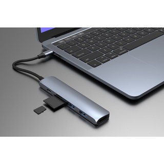 Adapter chuyển đổi Type C 6 in 1 HyperDrive HD22E Xám