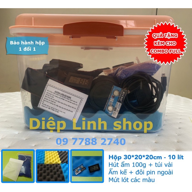 Hộp chống ẩm 10 lít - 30x20x20cm dùng cho máy ảnh, máy quay