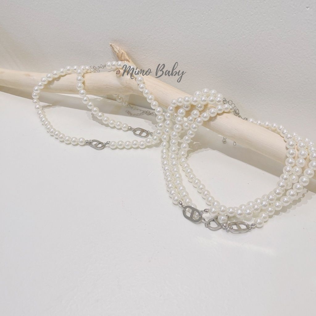 Vòng cổ chocker vòng ngọc trai nhân tạo cho nữ và bé gái KT23 Mimo baby