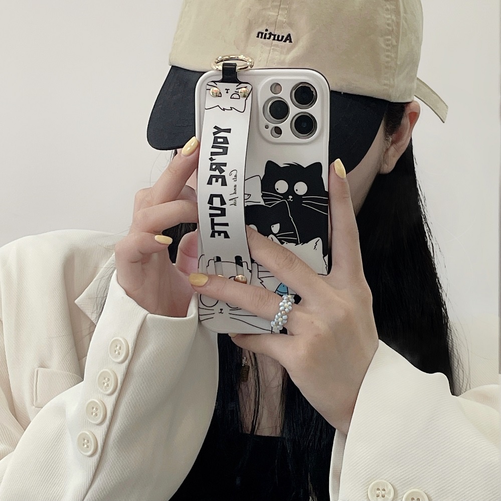 Ốp Điện Thoại Hình Mèo Dễ Thương Cho iPhone 7 8 Plus X XR XsMax 11 12 13 pro max
