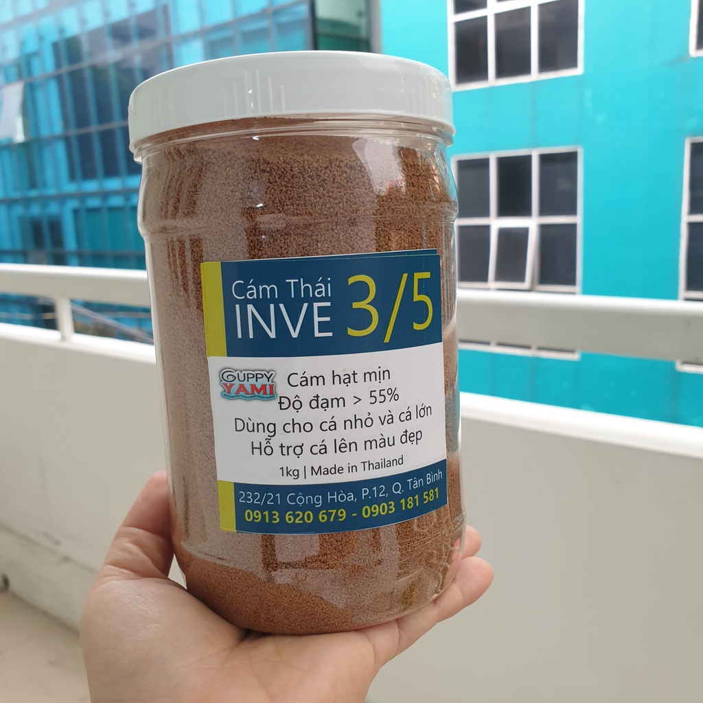 Cám Thái INVE 3/5 -Thức Ăn Cao Cấp Cho Cá Guppy, Betta, trọng lượng 500g và 1kg - Giao hàng hỏa tốc TPHCM