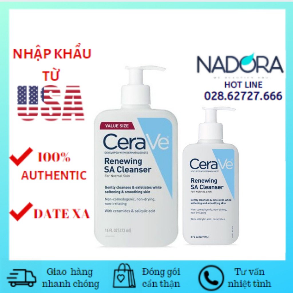 [Đủ Size] Sữa rửa mặt Cerave Renewing SA Cleanser