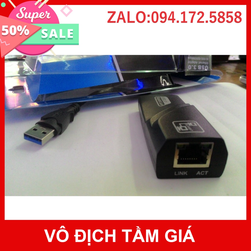 HOT - USB 3.0 to Ethernet Gigabit 10/100/1000 LAN Wired Network Adapter for Windows, Mac- hàng tốt