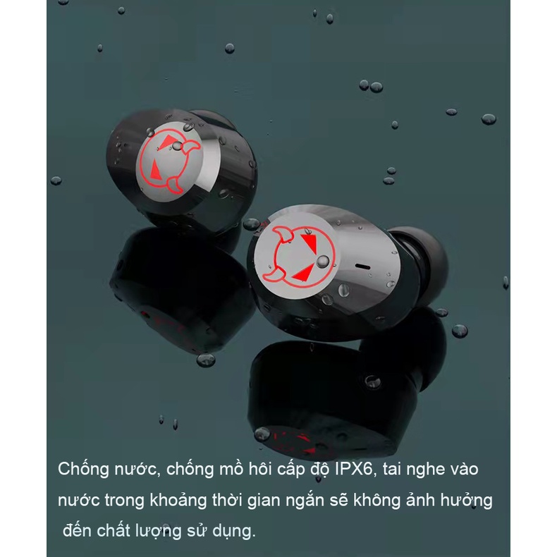 Tai nghe Bluetooth 5.1 đèn led khắc lazer không dây gaming Chống Ồn chơi game cho IPhone Samsung xiaomi android #23