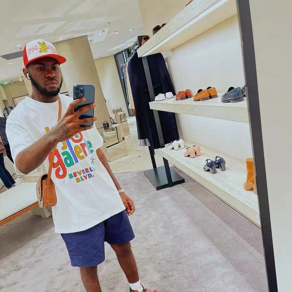 GALLERY DEPT Ouyang Nana with the same rainbow graffiti print letter couple loose casual T-shirt