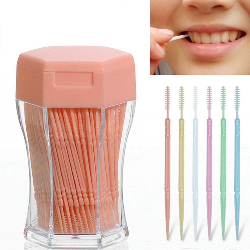Tăm Xỉa Răng Nhựa Mềm 6.2Cm Màu Kẹo Dùng Một Lần
