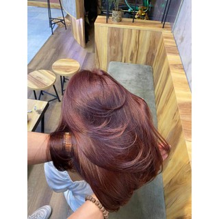 Thuốc nhuộm tóc màu nâu đồng ánh đỏ, nâu đỏ, nâu phủ bạc, nâu socola Mpros,Xpros,Spaline,Lavox