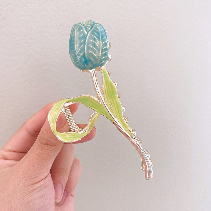 Kẹp Tóc Hoa Tulip Lớn Thời Trang Hè Thu Cho Nữ