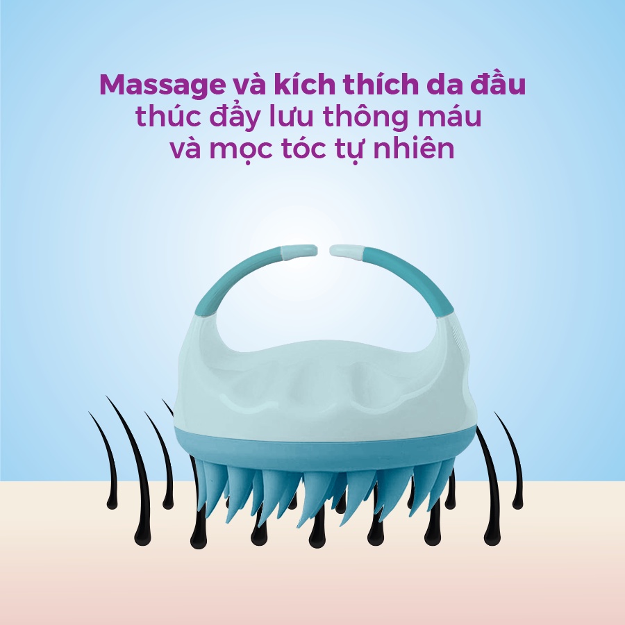 Lược Gội Đầu Life360 LE-LGD22 -Lược Massage Đầu Silicon, Giảm Ngứa, Giảm Gàu, Kích Thích Mọc Tóc,Giảm Gãy Rụng Tóc