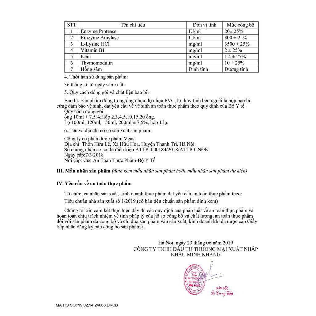 Yến sào Hồng sâm Minh khang - Hỗ trợ giúp bé ăn ngon, ngủ tốt, tăng sức đề kháng (Hộp 20 ống)